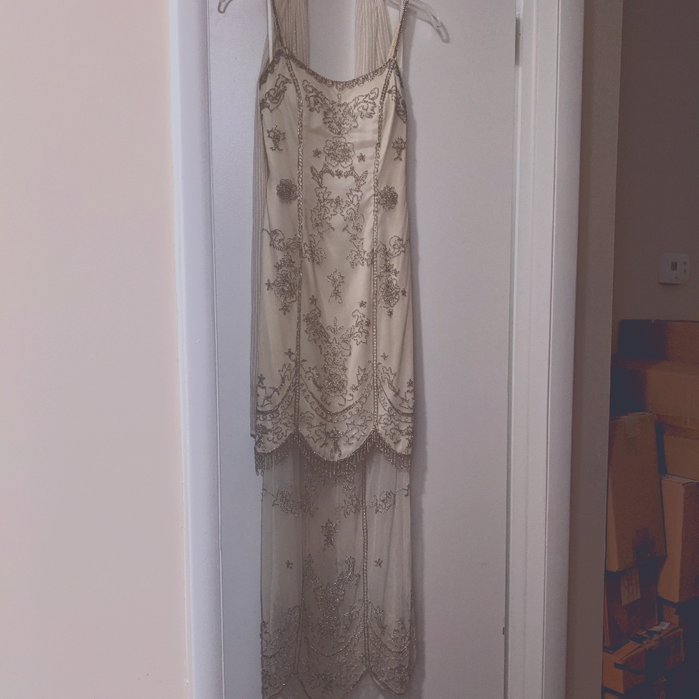 Cream Beaded gown
